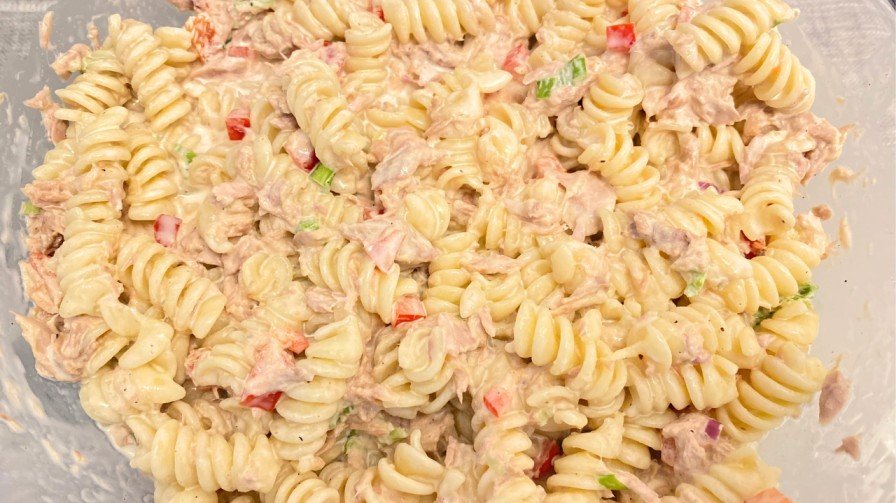 Creamy Tuna Pasta Salad- MoveYuhHand