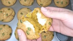 Pumpkin Cream Cheese Muffins-MoveYuhHand