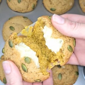 Pumpkin Cream Cheese Muffins-MoveYuhHand